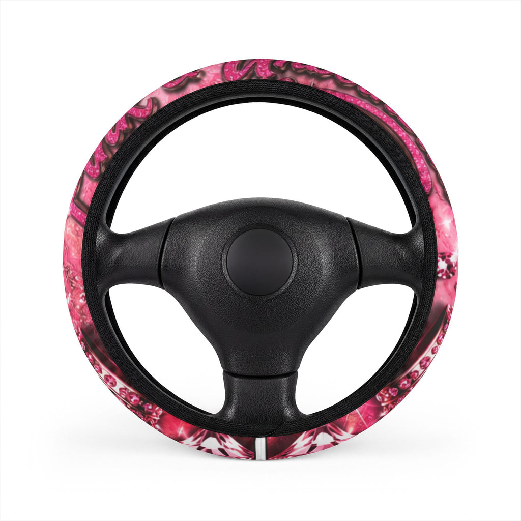 Pink & Unbothered Steering Wheel Cover