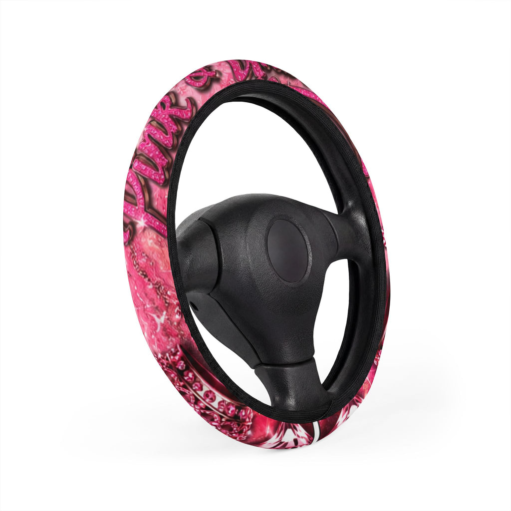 Pink & Unbothered Steering Wheel Cover
