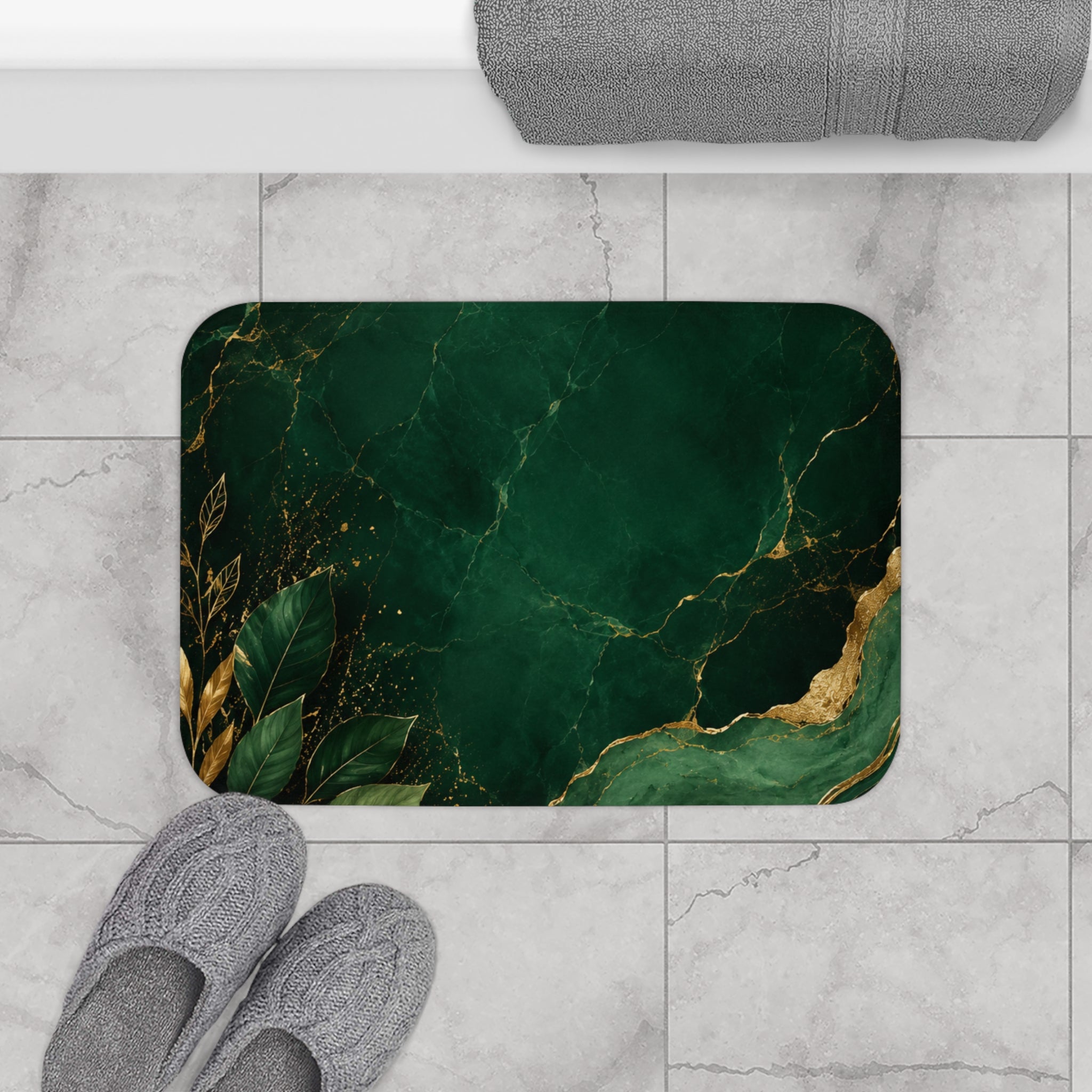 Emerald Luxe Bathroom Bath Mat
