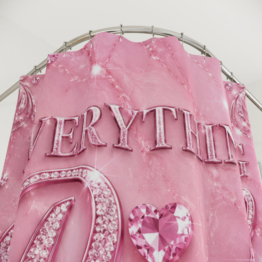 Everything Pink Luxury Shower Curtain – Glam Pink Bathroom Decor